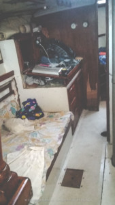 Dentro della barca a vela